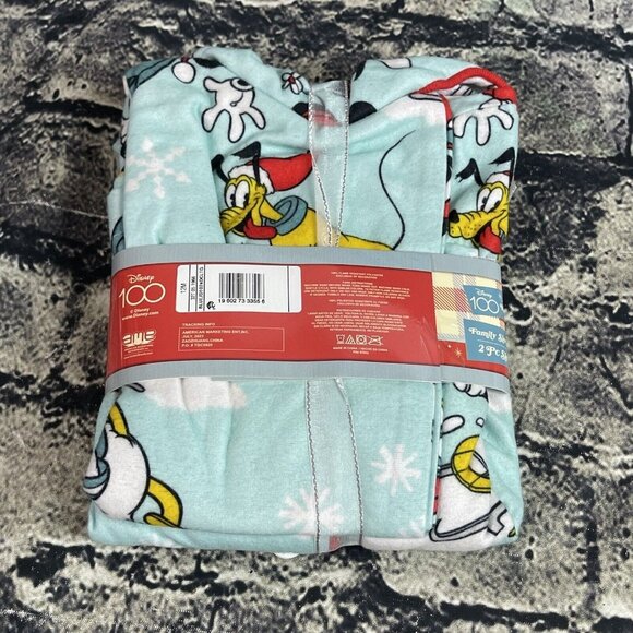 Toddler Disney 12 Months 100 Mickey Mouse Friends Matching Family 2pc Pajama Set - Picture 7 of 10